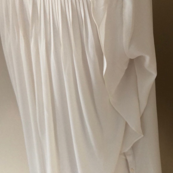 Express - ivory button up with soft pleats - Picture 8 of 11